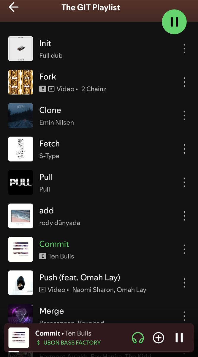 Synapse_feeds's tweet image. Your Git journey, but make it a playlist 🎧
Init → Fork → Clone → Fetch → Pull → Add → Commit → Push → Merge
Version control never sounded this good 💻
#Git #Developers #TechHumor #CodingLife

open.spotify.com/playlist/1wNir…