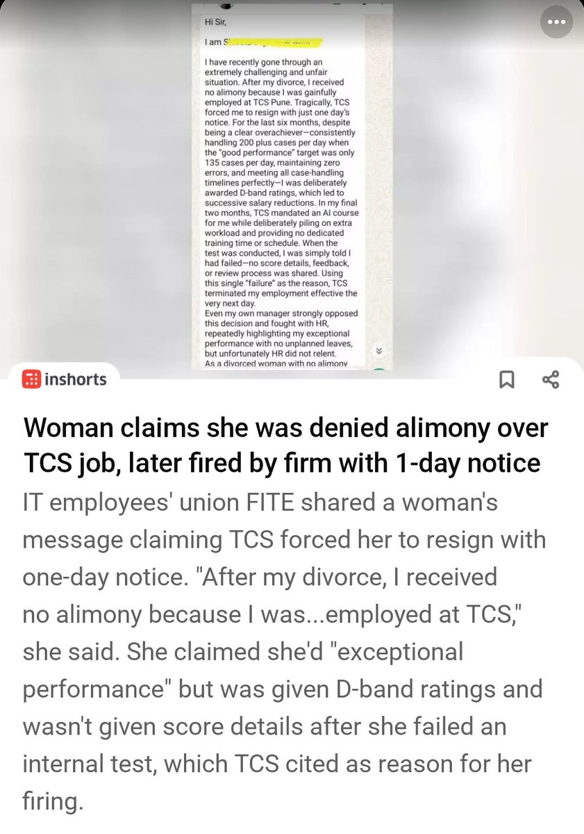 BurmeeM's tweet photo. Didi ko #alimony nahi mili
@TCS ne nikal diya 😂 https://t.co/B2UXKtsq9s