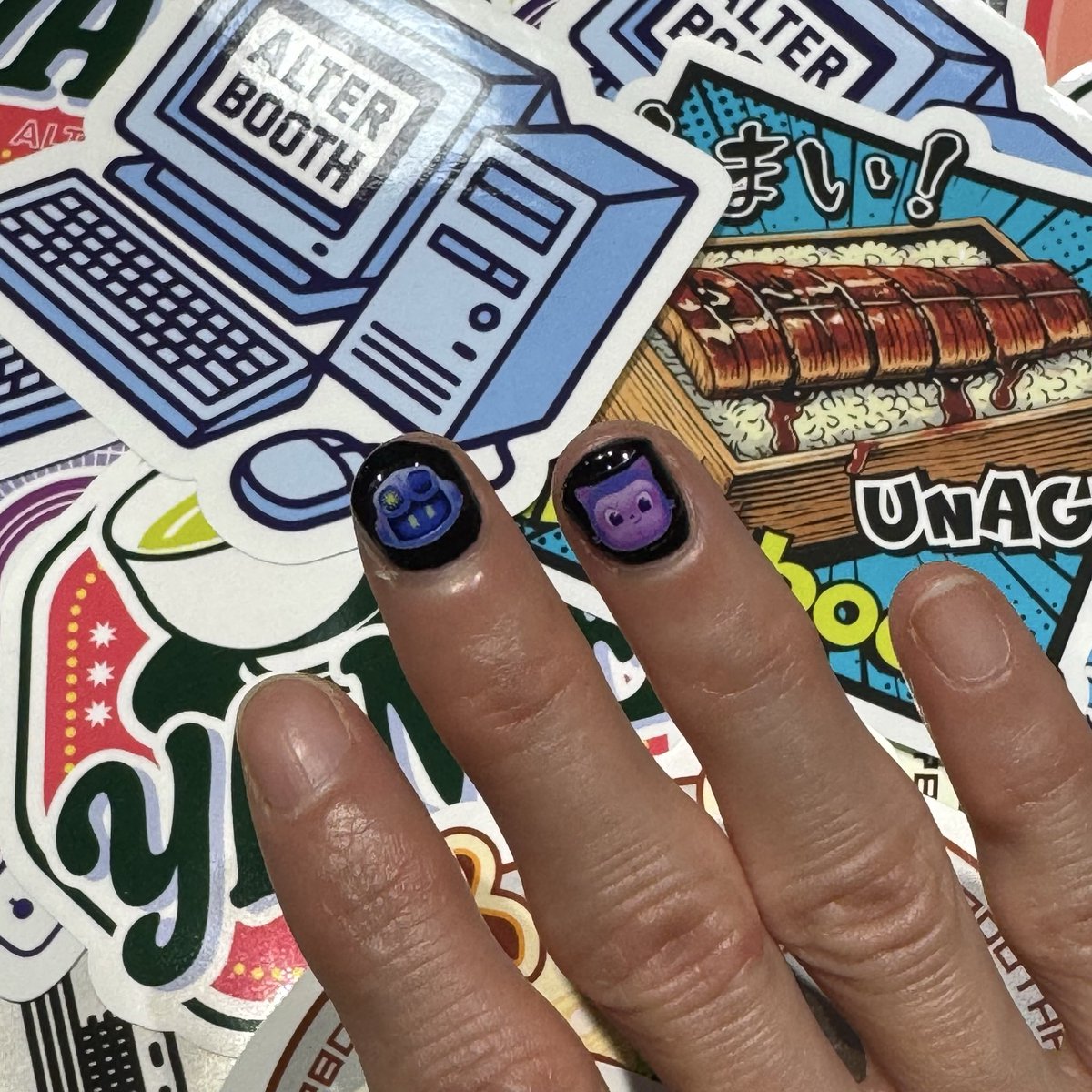 dz_'s tweet image. 恒例のネイル、してもらいました！
#GitHub #GitHubUniverseRecap