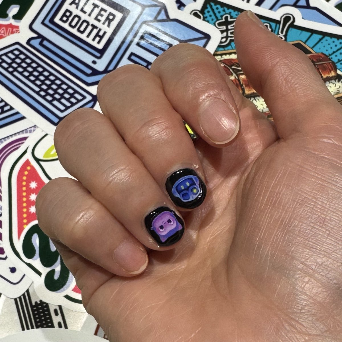 dz_'s tweet image. 恒例のネイル、してもらいました！
#GitHub #GitHubUniverseRecap