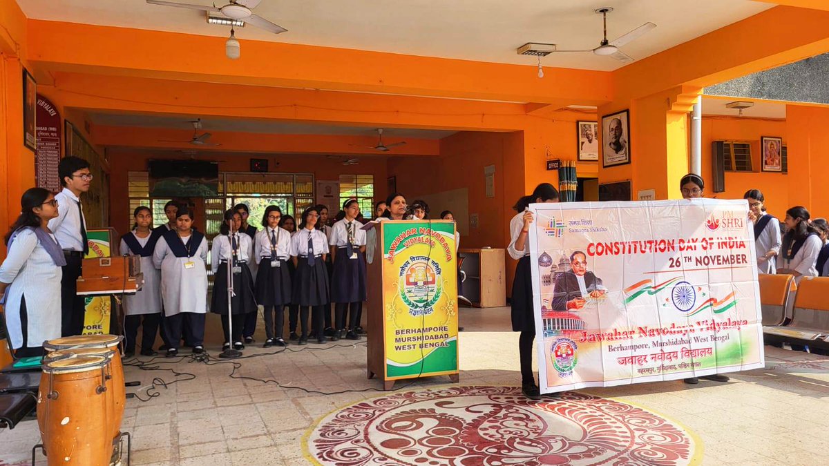 jnvmsdwb's tweet photo. To commemorate Samvidhan Diwas #ConstitutionDay themed as “Hamara Samvidhan" on 26th Nov 2025, let’s honor the values of justice, liberty, equality &fraternity that unite us as Indians. Happy Constitution Day!” #LoktantrakiPathshala #JNV #CommissionerNVS
@nvs_hq
@EduMinOfIndia https://t.co/2f1ebmR9FT