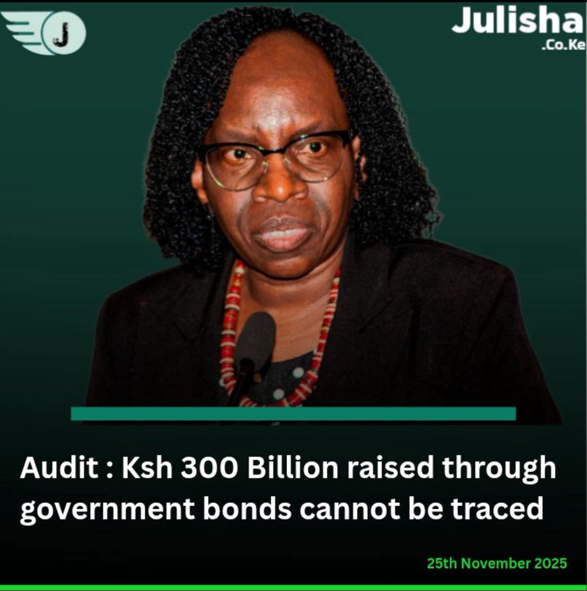 OkiyaOmtatah's tweet image. KES 300 billion cannot simply “go missing.” If the Auditor General cannot trace funds raised through government bonds, then we are staring at a full-blown crisis of accountability at the @KeTreasury and @CBKKenya 

Public debt is borrowed on behalf of every Kenyan, present and…