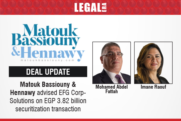 LegalEraGlobal's tweet image. Matouk Bassiouny &amp;amp; Hennawy advised EFG Corp-Solutions on EGP 3.82 billion securitization transaction  

Link to read full News: legaleraonline.com/global/deal-st…

#MatoukBassiounyHennawy #EFGCorpSolutions #Securitization #CapitalMarkets #FinancialLaw #Egypt #MENA #LegalEra