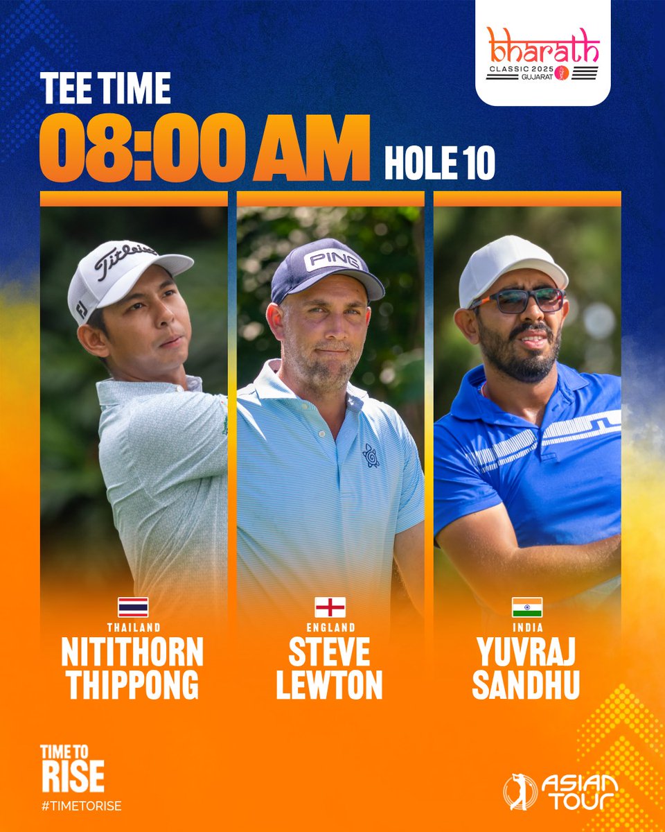 asiantourgolf's tweet image. The field is set and the tee times are out for Round 1 tomorrow. ⏰

Bring on the action! 🏌️‍♂️

linktr.ee/asiantourgolf #BharathClassic2025 #TimeToRise