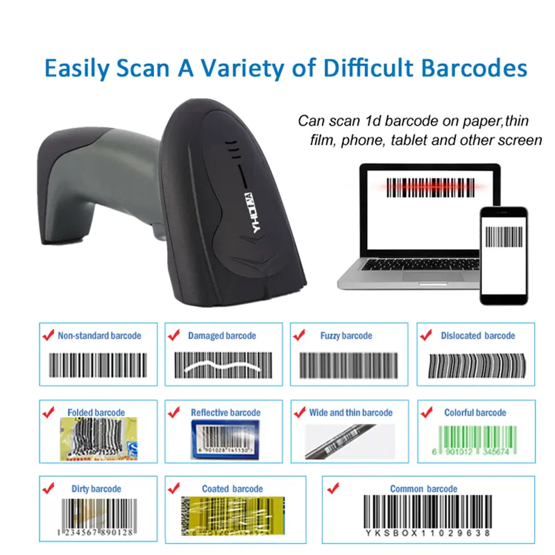 Yuhengda2023's tweet image. 📡 YHD-1200CW 1D wireless barcode scanner: plug &amp;amp; play, reads fuzzy &amp;amp; screen codes, 2.4G wireless/wired, long battery.
🌐 yhdaa.com | ✉ sales@yhdaa.com
 #yhdaa #barcode #wirelessscanner