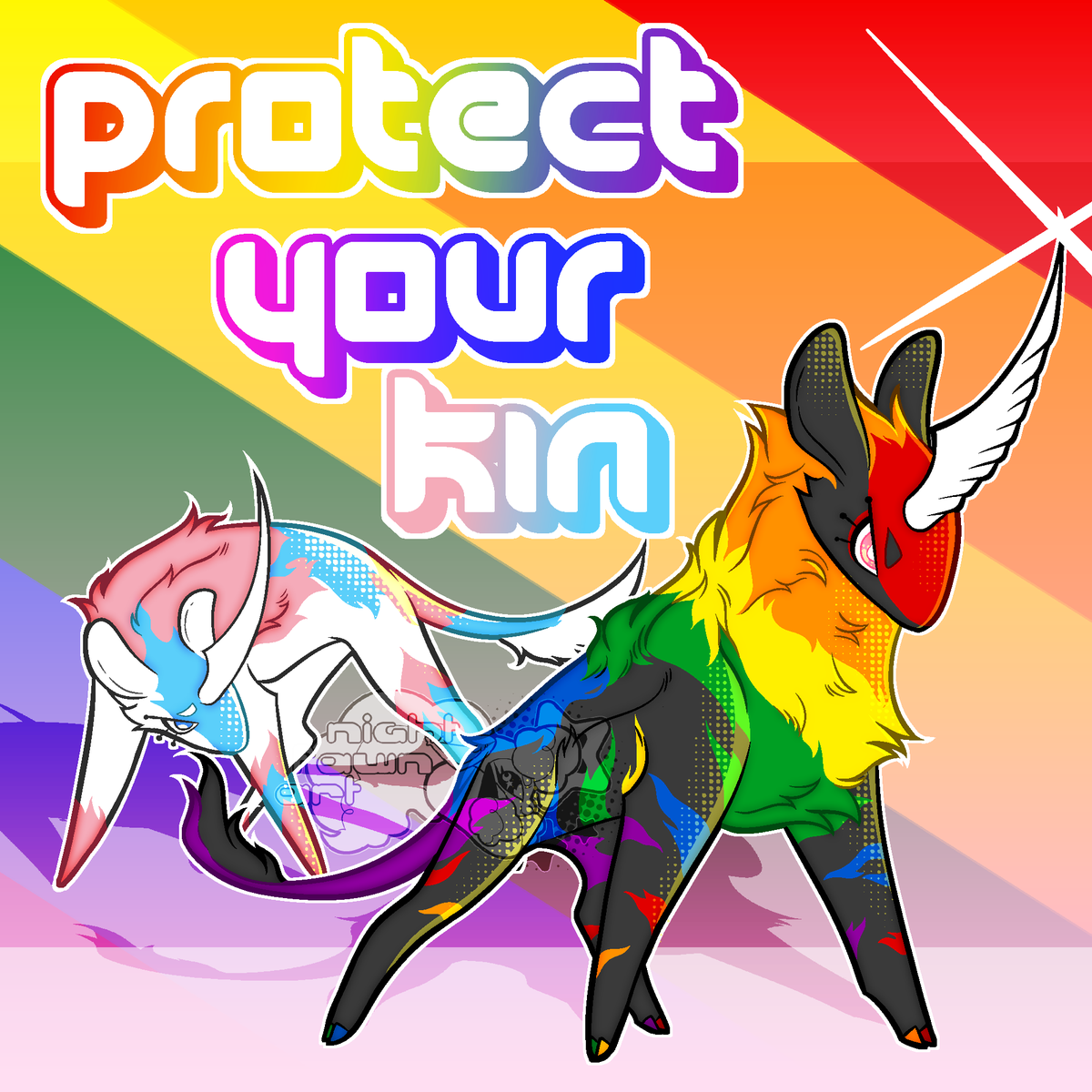 NightFawnArt's tweet image. leave lgbtq people alone