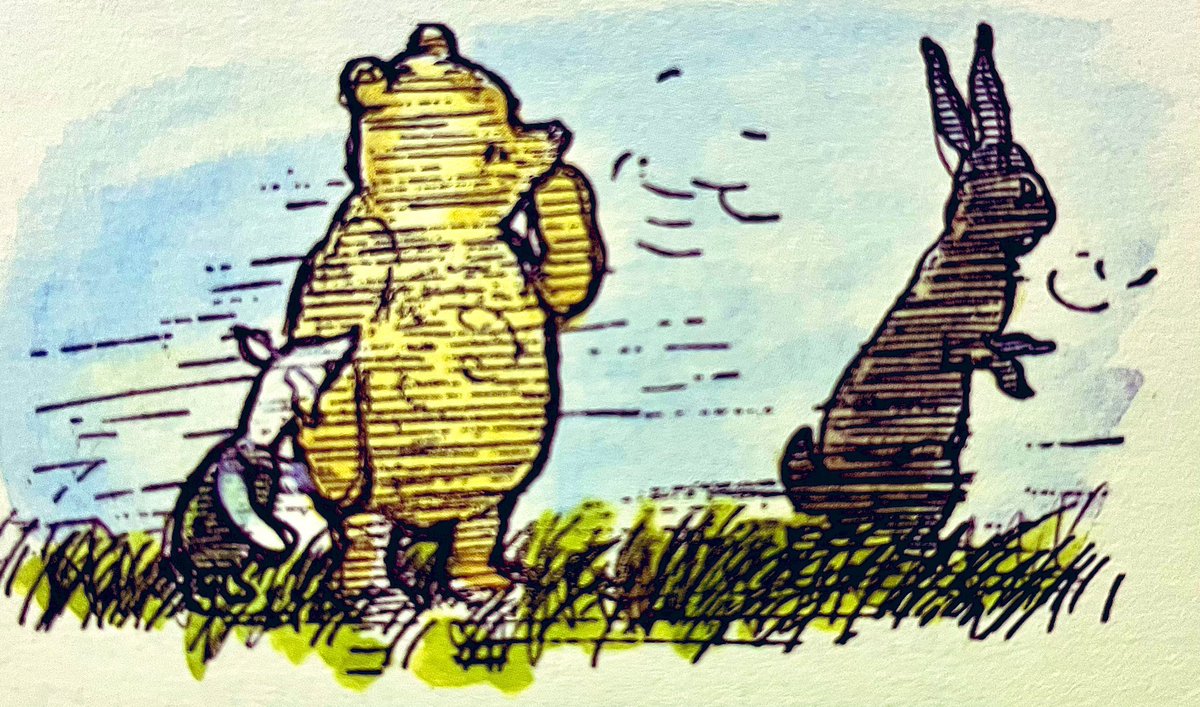 A_AMilne's tweet image. &quot;It&apos;s a funny thing,&quot; said Rabbit, &quot;how everything looks the same in a mist. Lucky we know the Forest so well, or we might get lost.&quot; 
&quot;Pooh!&quot; Piglet whispered. &quot;Yes, Piglet?&quot; &quot;Nothing,&quot; said Piglet, taking Pooh&apos;s paw. &quot;I just wanted to be sure of you.&quot; ~A.A.Milne