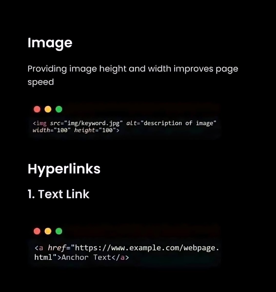 11xcoder's tweet image. Building a great website is only half the battle—you need search engines to find it! This cheat sheet breaks down the crucial HTML elements and best practices that directly impact your site&apos;s SEO performance.

#SEOForDevs #WebDevelopment #HTMLBestPractices #CodeOptimization