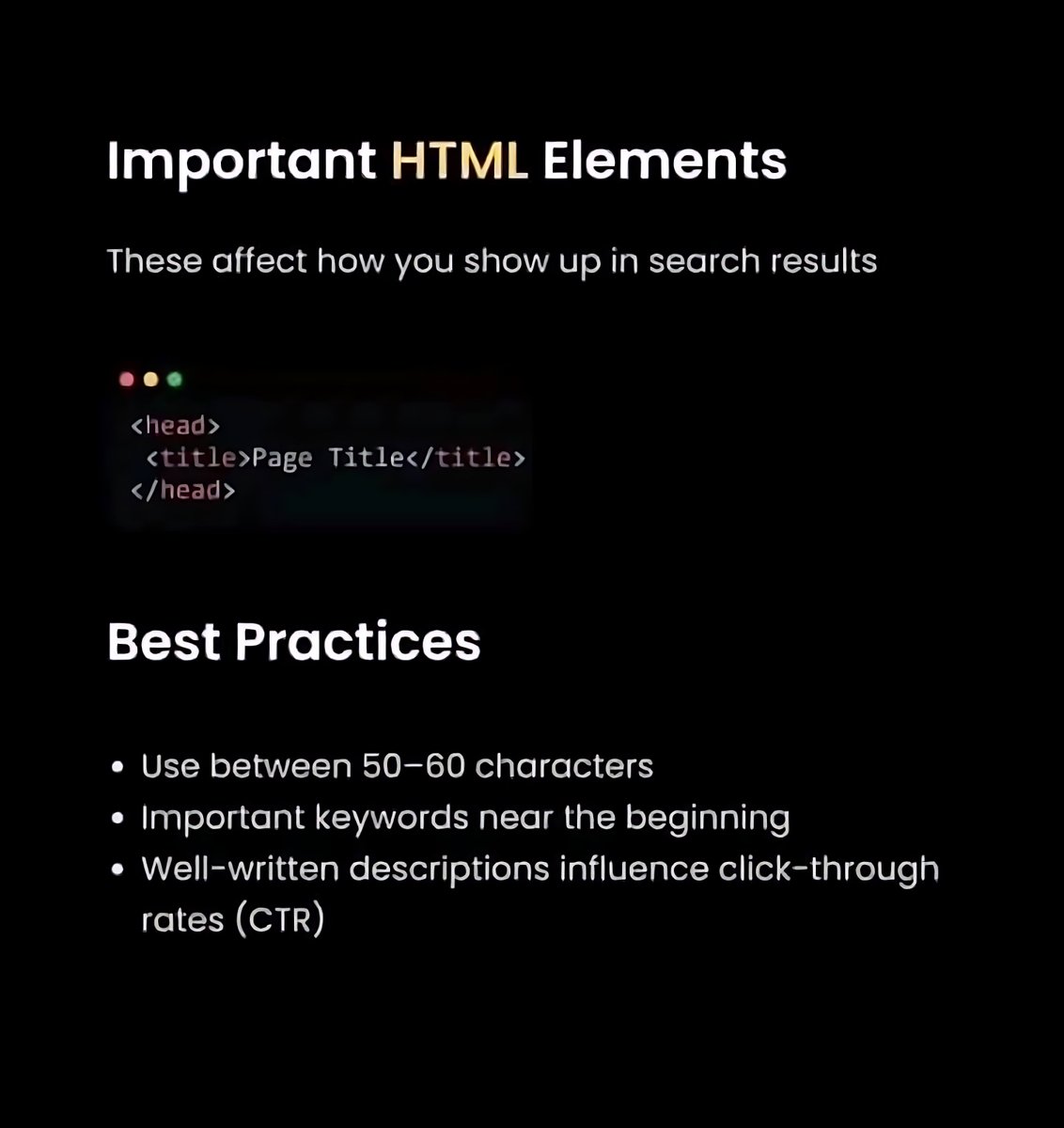 11xcoder's tweet image. Building a great website is only half the battle—you need search engines to find it! This cheat sheet breaks down the crucial HTML elements and best practices that directly impact your site&apos;s SEO performance.

#SEOForDevs #WebDevelopment #HTMLBestPractices #CodeOptimization