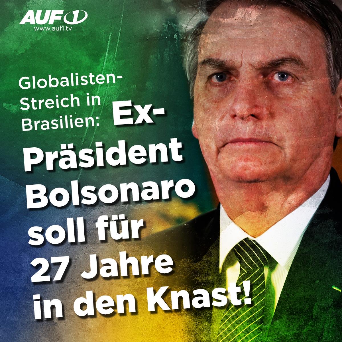 Rechtskräftig: 27 Jahre Haft für Bolsonaro!

🇧🇷Globalisten-Streich in Brasilien. Das passiert, wenn du verlierst!

Der brasilianische Ex-Präsidenten Jair Bolsonaro wurde nun rechtskräftige verurteilt. Der Oberste Gerichtshof verurteilte den 70-jährigen rechts-konservativen