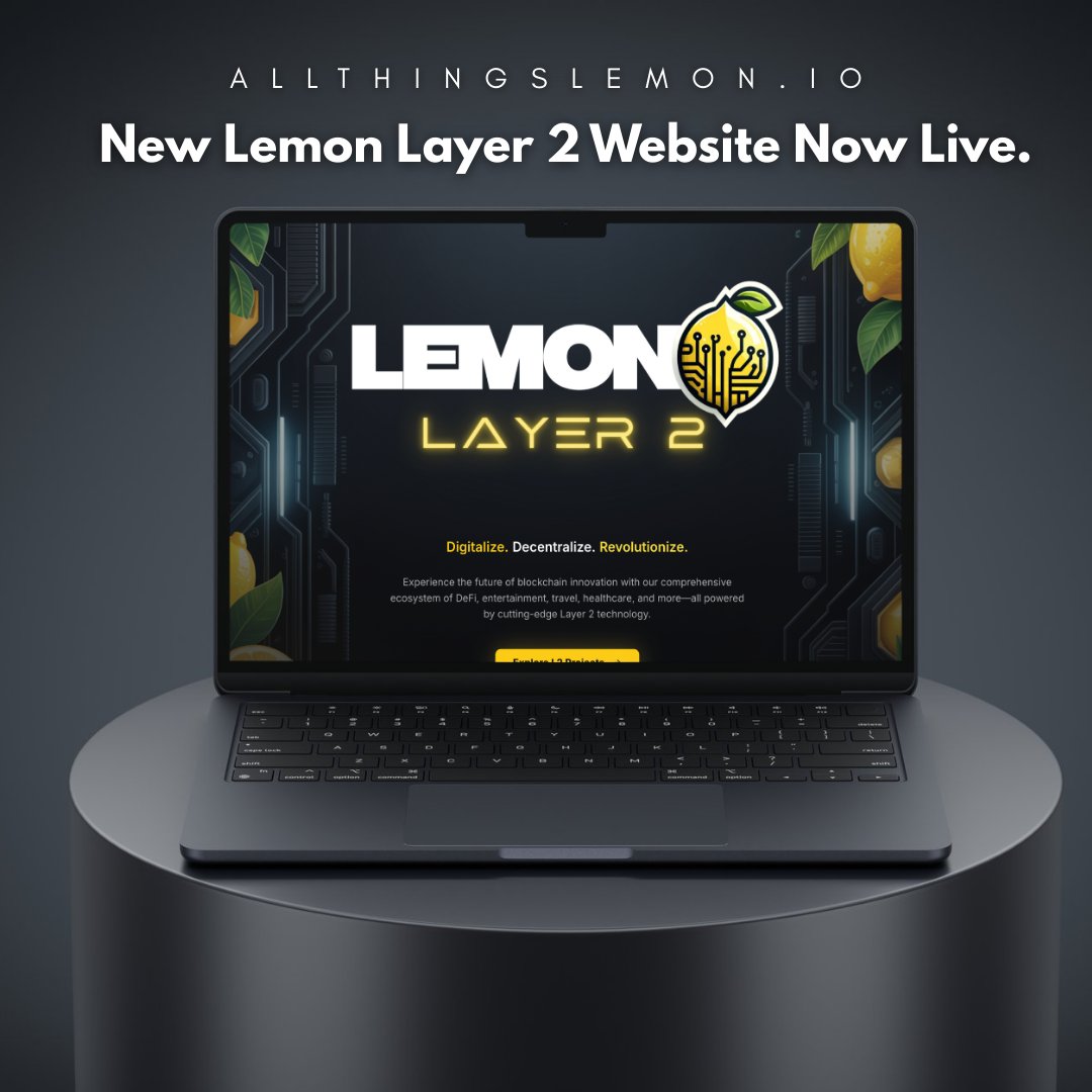 Fresh squeeze, fresh site. 
The Lemon Layer 2 website is now live with everything you need in one place—ecosystem overview, projects, and how to plug into the community.
Start exploring: allthingslemon.io