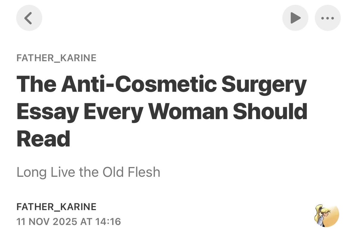 moanerleaser's tweet image. I implore every woman to read this essay. It’s on Substack.