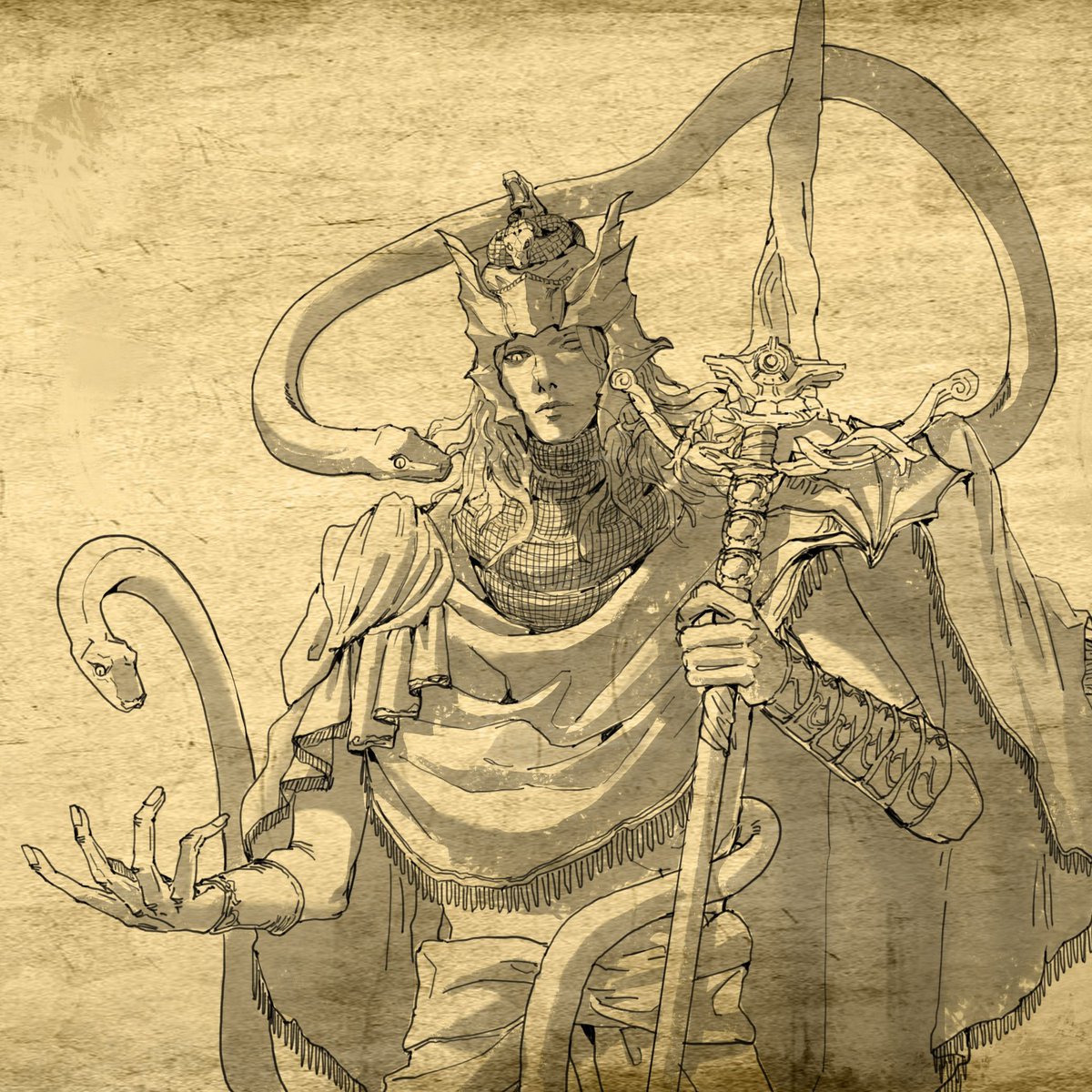 owoi_1's tweet image. Messmer  진행과정 스케치.

#ELDENRING  #art  #sketches