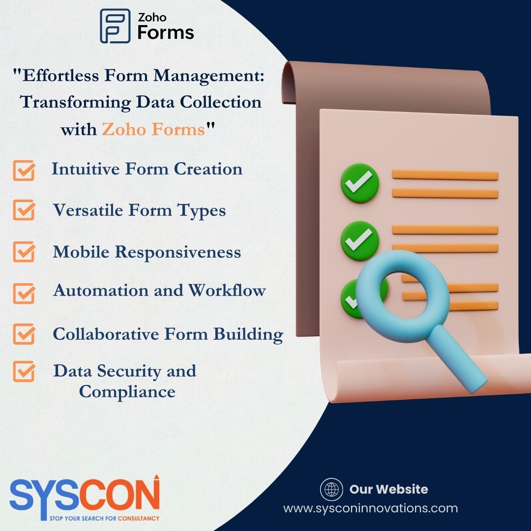 SysconL81230's tweet image. Sign up now - zurl.co/3QnW
For Support - harish@sysconinnovations.com
Our Website - zurl.co/eG4K
#ZohoForms #EasyDataCapture #SmartForms #BusinessAutomation