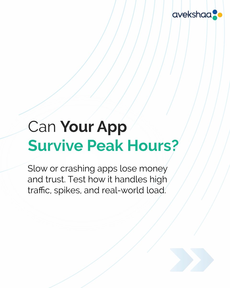 avekshaa's tweet image. Is your banking app really ready to scale?

A quick self-check can reveal what’s slowing you down.

If you paused on even one point, let’s fix it.

Reach out to : info@avekshaa.com | +917289015049

#Fintech #BFSI #PerformanceEngineering #SystemReliability