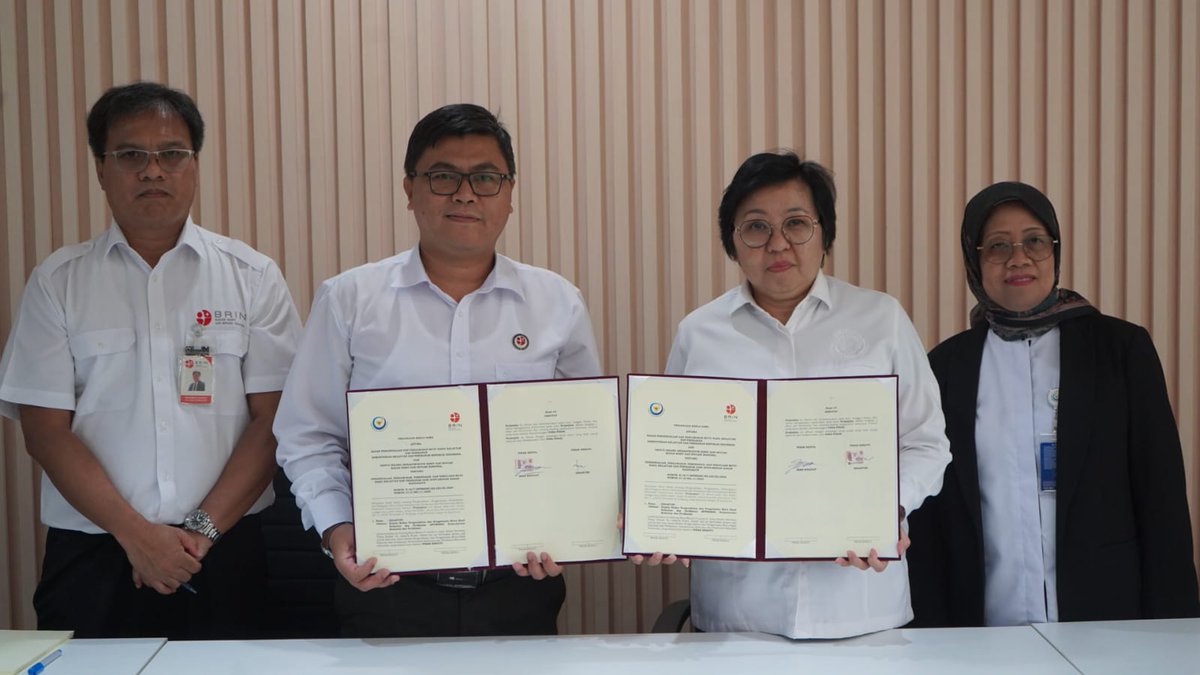 BKIPMPalu's tweet photo. SIARAN PERS
BADAN MUTU KKP
KEMENTERIAN KELAUTAN DAN PERIKANAN
NOMOR : SP.483/SJ.5/XI/2025

*Badan Mutu KKP dan BRIN Teken Kerja Sama Pengujian Udang Bebas Cesium 137 (Prerequisite) Penerbitan HC Mutu Ekspor https://t.co/YyZAGy7S7q