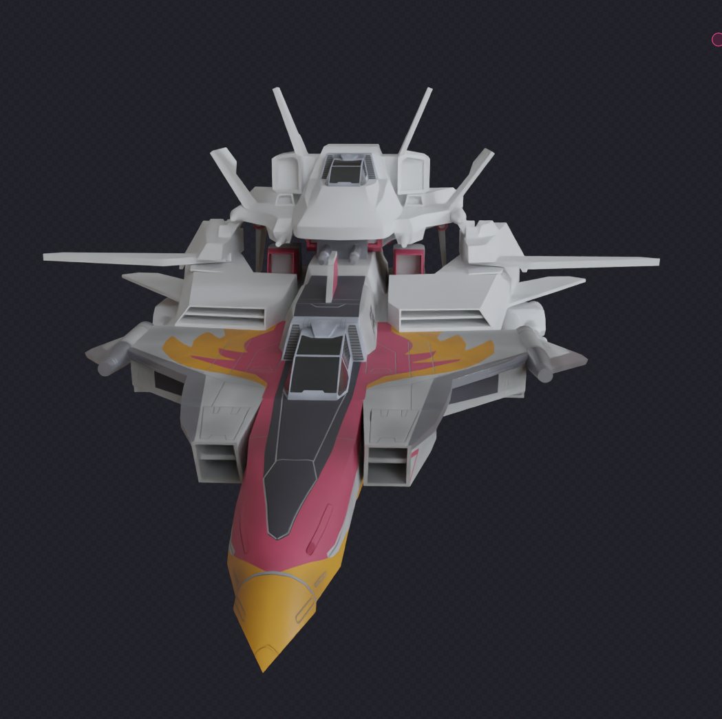 leetraman3's tweet image. 飞翼号颜色OK！#CREWGUYS #BLENDER #ウルトラマンメビウス