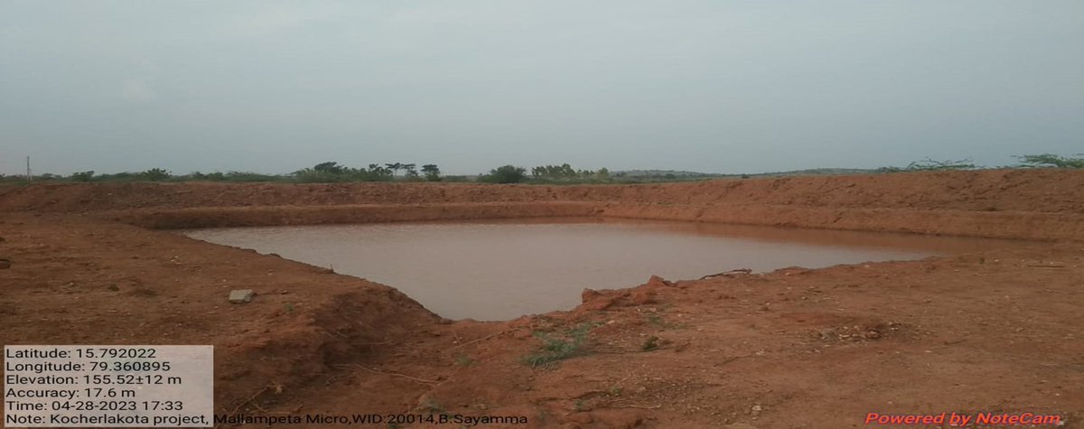 RahulReddy99844's tweet photo. Name of the Work : Farm Pond   MWS : Mallampeta
Project : Kochcherlakota  WCC : Darsi
District :  Prakasam  @DoLR_MoRD
@WatershedAndhra
@Watershedpksm
#WatershedMahotsavIndia #WatershedMahotsavANDHRA https://t.co/v8AclP7LVe