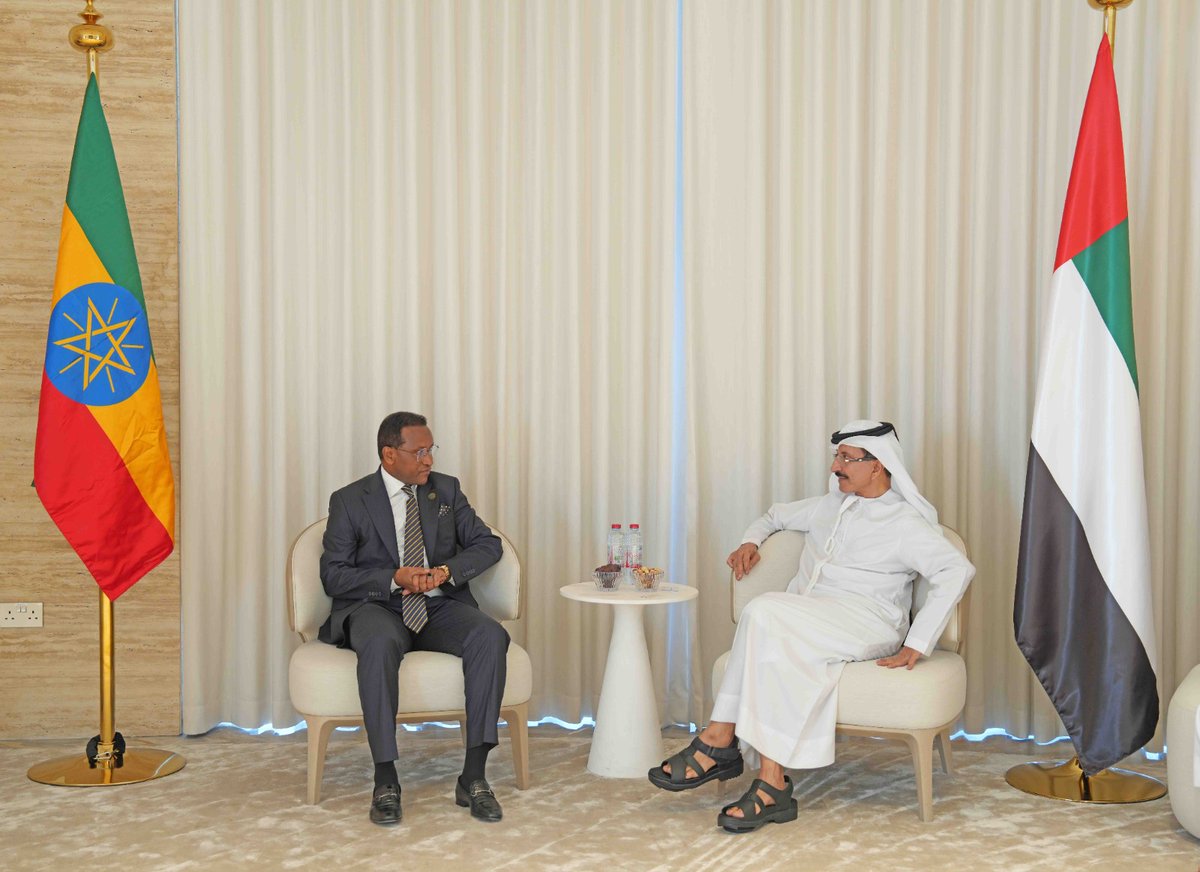 JemalBeker1's tweet image. Great meetin with H.E. Sultan Ahmed Bin Sulayem, Chairman &amp;amp; CEO of DP World in Dubai!

I conveyed Ethiopia’s full commitment to providing an enabling environment for DP World’s continued expansion in our country and the wider Horn of Africa. H.E. Sultan reaffirmed DP World’s…