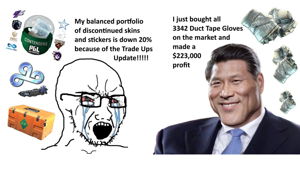 TDM_Jesus's tweet image. Western skin investing vs Chinese skin investing