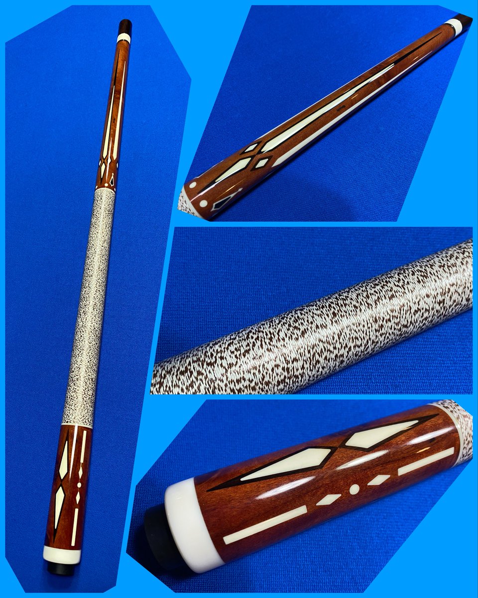 ヴィンテージ✨ ビリヤード キュー 18オンス 糸巻きグリップ グリップ糸巻き完成 糸は現行糸、薄ニスコーティング仕上げ キューは