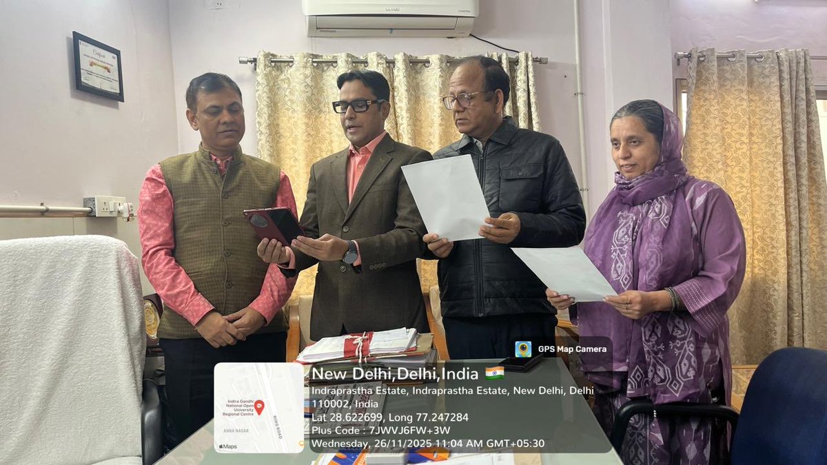 IGNOU_RCDelhi2's tweet image. Constitution Day Celebration at RC Delhi-2 - Participated in Online Reading of the Preamble of the Constitution with Hon’ble VC Madam