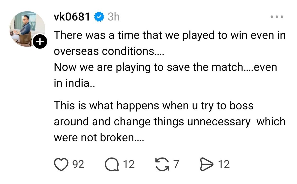 ChucklingHere's tweet photo. Vikas Kohli has abused Gautam Gambhir and Ajit Agarkar in his latest post.
Vikas is the younger brother of Virat Kohli. 
India has lost 4 test matches in the era of Gautam Gambhir coaching. https://t.co/tYDZYxqHvY