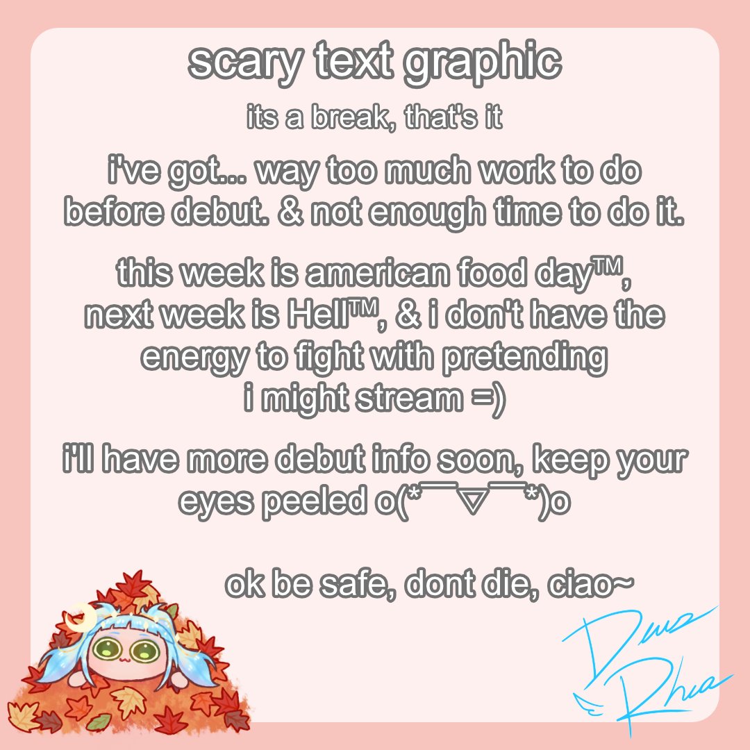 cool, an announcement post (no im not dying)

info in image attached, love you guys ✌️