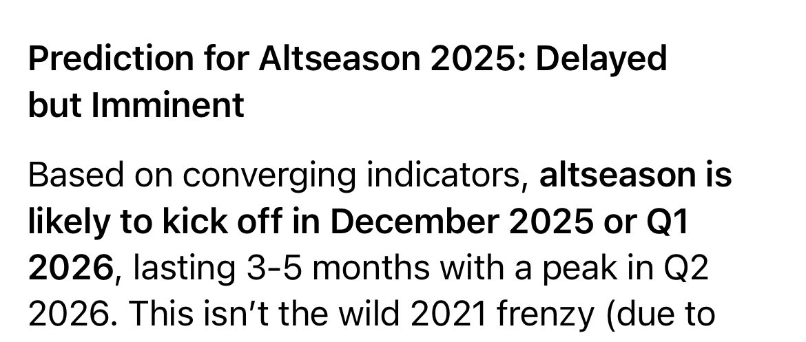 rajeevanandspur's tweet image. Prediction for #AltcoinSeason 
Lasting Q2 of 2026…

Have Patience Guys! Market is not over. But, yes 4 year cycle is over now.
