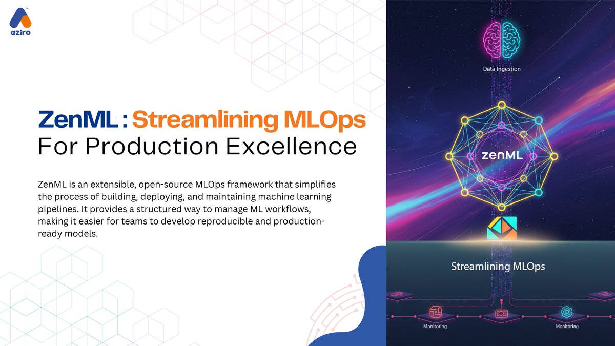 AziroTech's tweet image. ZenML takes the chaos out of machine learning workflows — offering a structured, scalable, and reproducible framework for teams that mean business.

Learn more: aziro.com/services/ai-na…

#AziroTechByte #AI #MLOps #ZenML #AziroTech