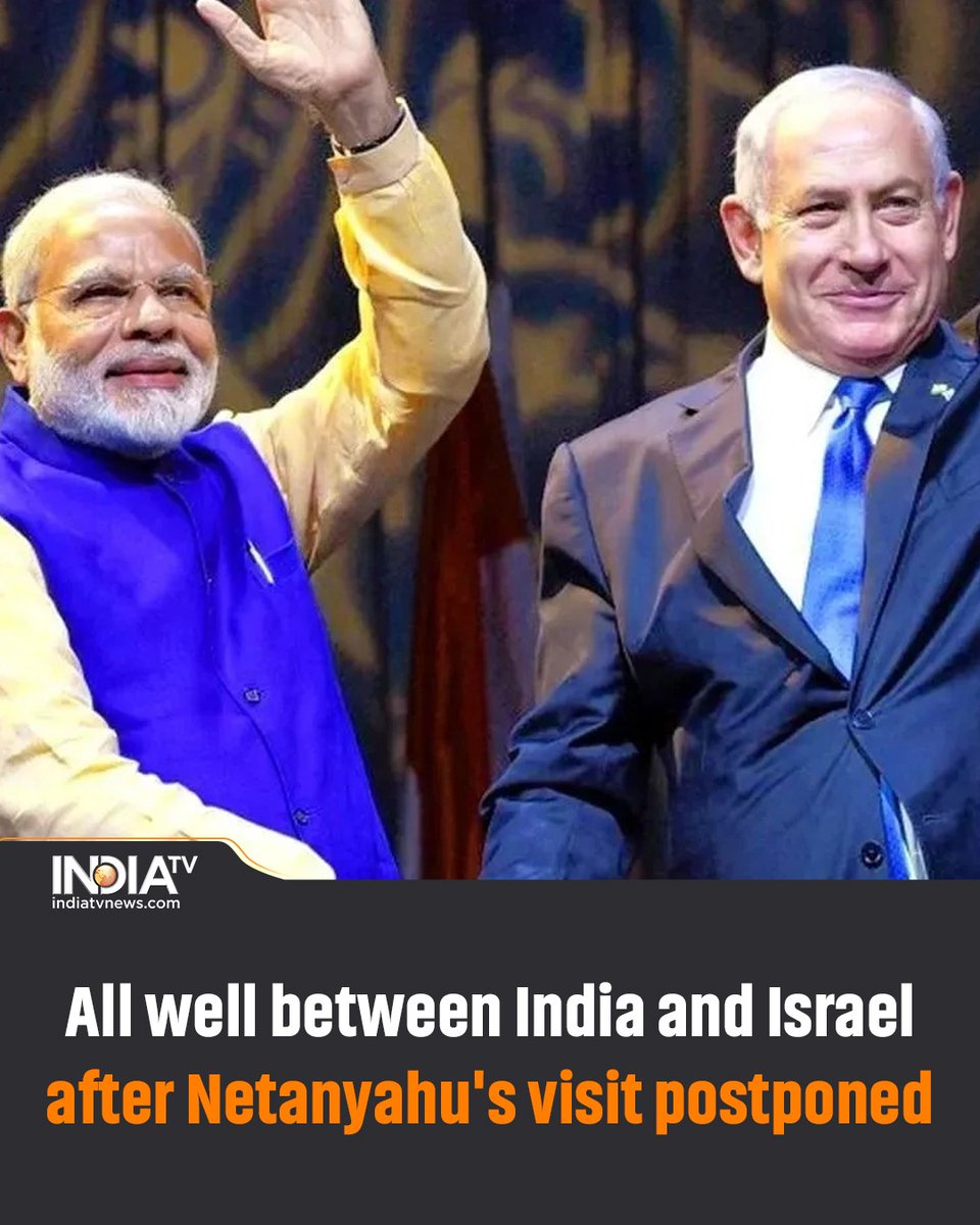 indiatv's tweet image. Israeli Prime Minister Benjamin Netanyahu’s office announced that New Delhi and Jerusalem are coordinating to finalise a new date for his visit to India. 

Read more here:
tinyurl.com/25283jea

#BenjaminNetanyahu #IsraelIndiaRelations #pmmodi #NetanyahuIndiaVisit #securit