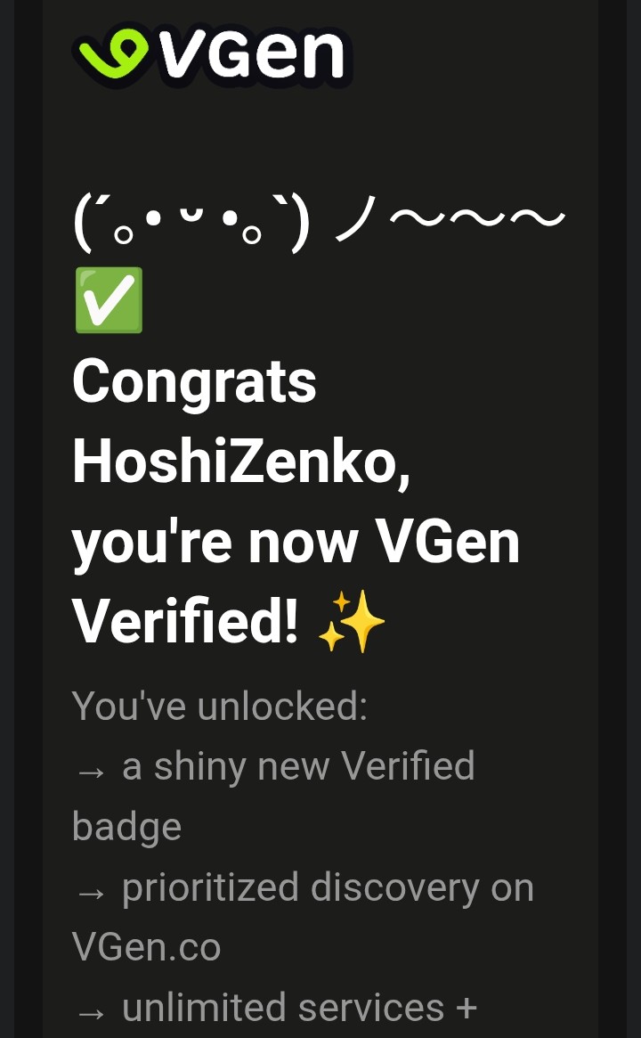HoshiZenko's tweet image. Me: Just posting art as usual.

VGen: Congrats, HoshiZenko, you&apos;re now VGen Verified. (˚ • • ｡`)ノ彡~~~ ✅

Me right now: 🥳🍾🎉

Thank you, VGen! Find me there!

(MUCHAS GRACIAS A TODOS POR SU APOYO! 💖)

#VGenVerified #vgen #opencomm #artist
