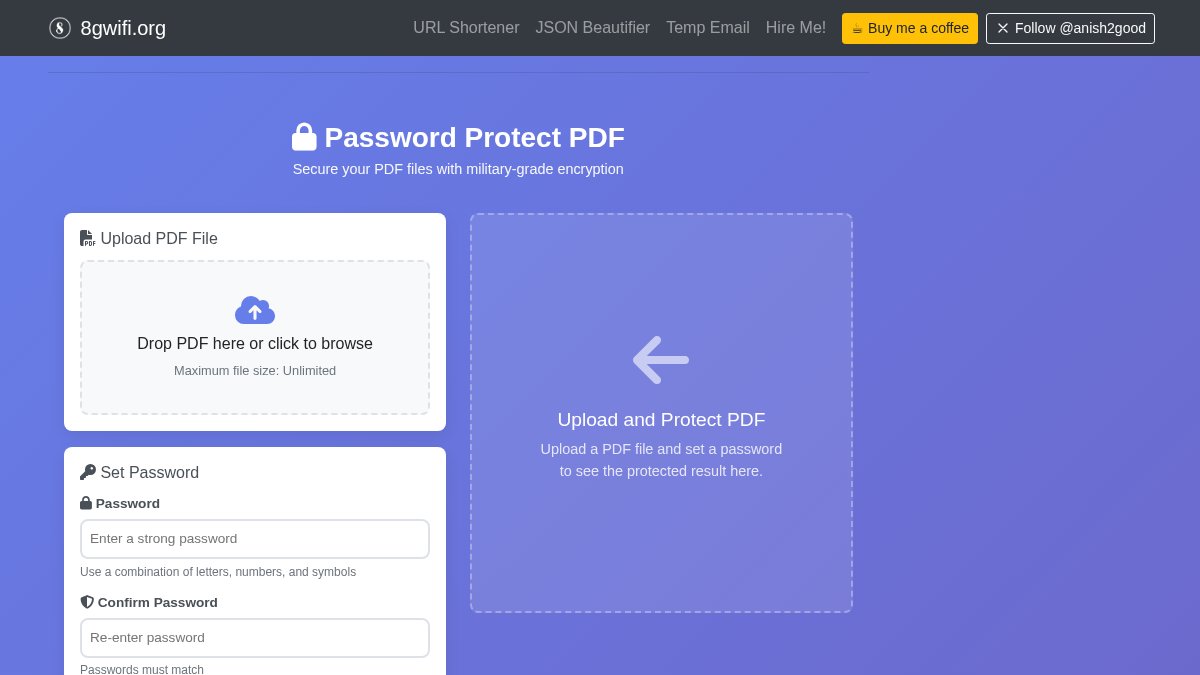 anish2good's tweet image. Secure your PDFs with ease! Our free online tool lets you password protect your files while ensuring 100% client-side processing—your documents stay on your device. 🔒 Try it now: 8gwifi.org/passwd-pdf.jsp #Cybersecurity #InfoSec #Crypto