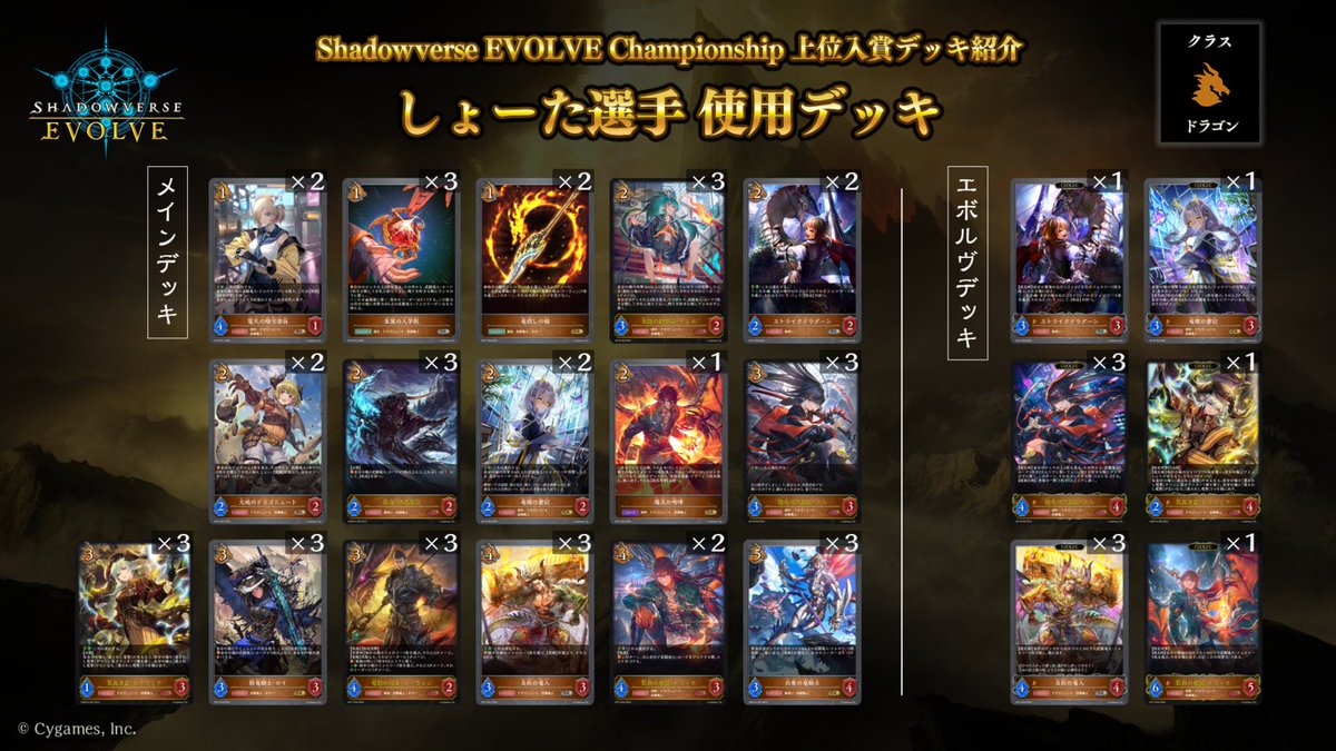 エボルヴCS 上位入賞デッキ紹介】 全国で開催されているCS大会より