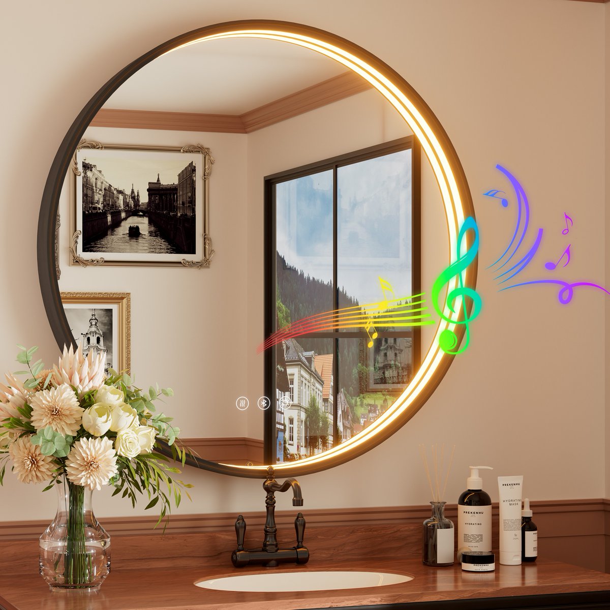 JSneijder2024's tweet image. Self-care time just got better! 🧖♀️ 
This Mirror with Bluetooth lets you unwind with music, while the 3 adjustable color temps and dimmable light set the perfect mood.
Sleek black aluminum frame? It’ll match any decor! 🖤 
#HomeDecor #vanity #makeup
🛒 amazon.com/dp/B0FFB5W1Z2