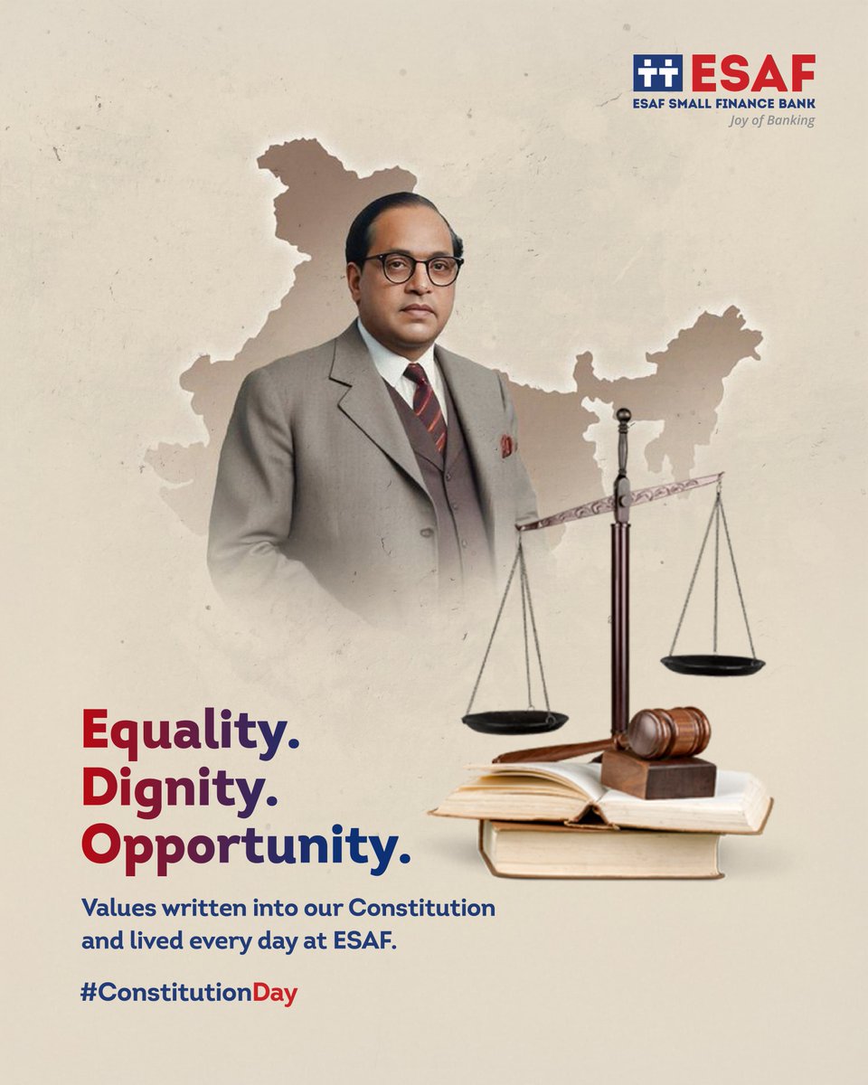 Our Constitution protects the rights of every citizen.

We honour its spirit by opening doors to those who have long stood outside the financial system.

This Constitution Day, we reaffirm our commitment to financial inclusion for every community across India.
#ConstitutionDay