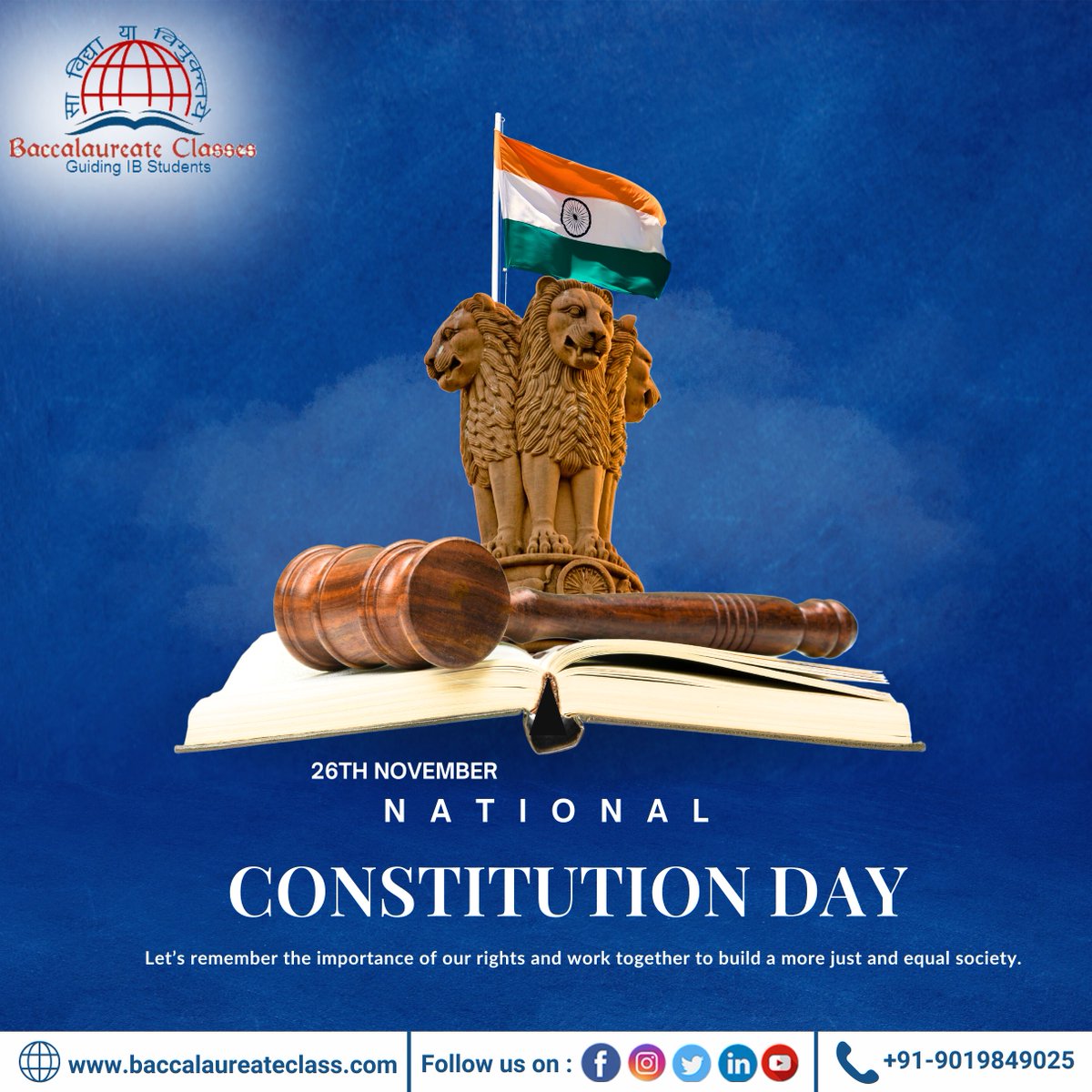 bclasses4ib's tweet image. 🗓 National Constitution Day
Today, we honour the rights and values that guide our nation.
Let’s work together to build a just and equal society. 🇮🇳

#ConstitutionDay #NationalConstitutionDay #BaccalaureateClasses