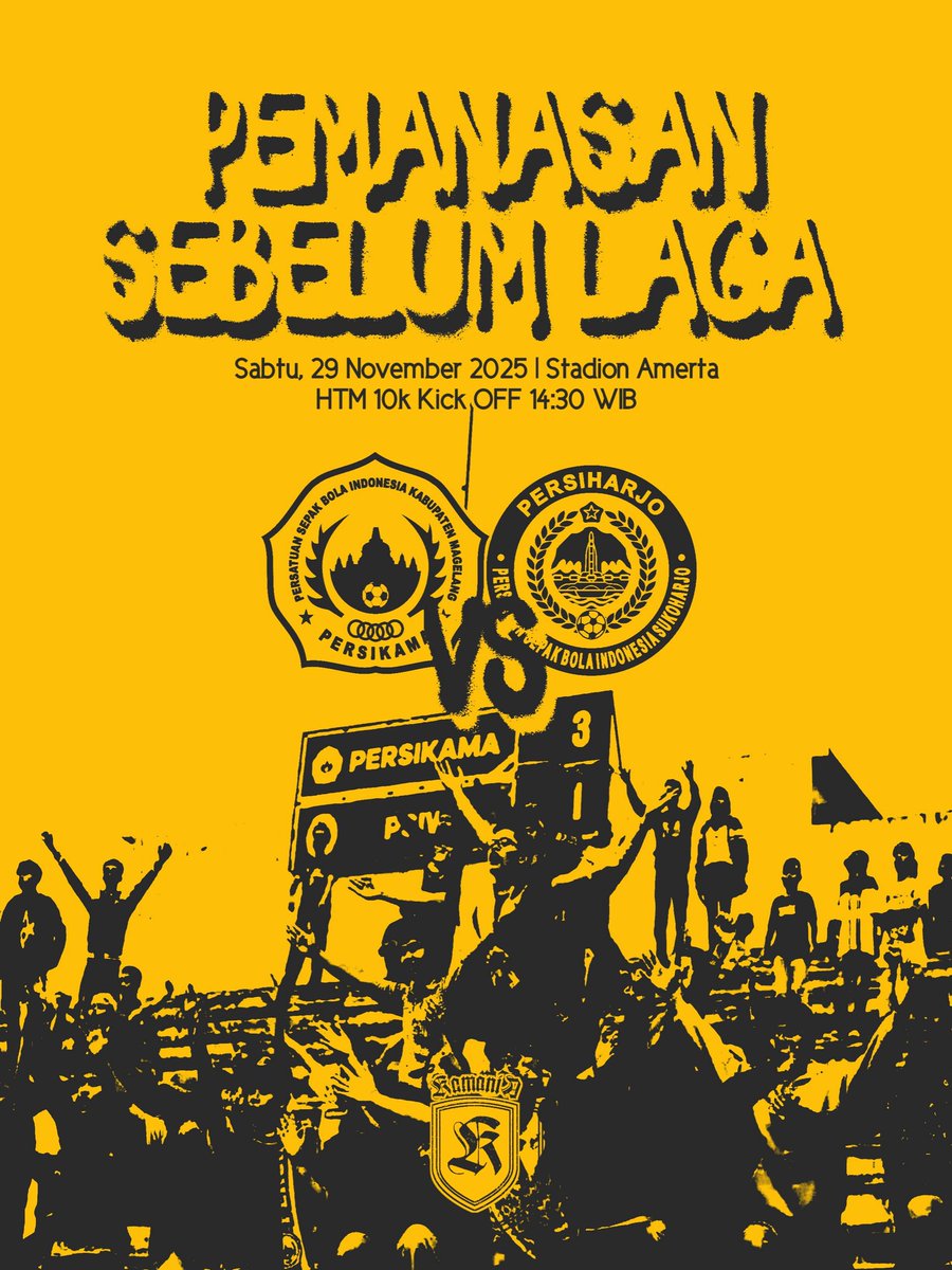 BACK TO HOME 💛🖤

Apa kabar kawan-kawan, ada kabar baik untuk kawan-kawan semua.

bukan hanya tentang pertandingan tapi tentang rindu yang harus di utarakan.
ini adalah moment yang kawan kawan semua harapankan dan perjuangkan.

Sampai jumpa di tribun yang sama