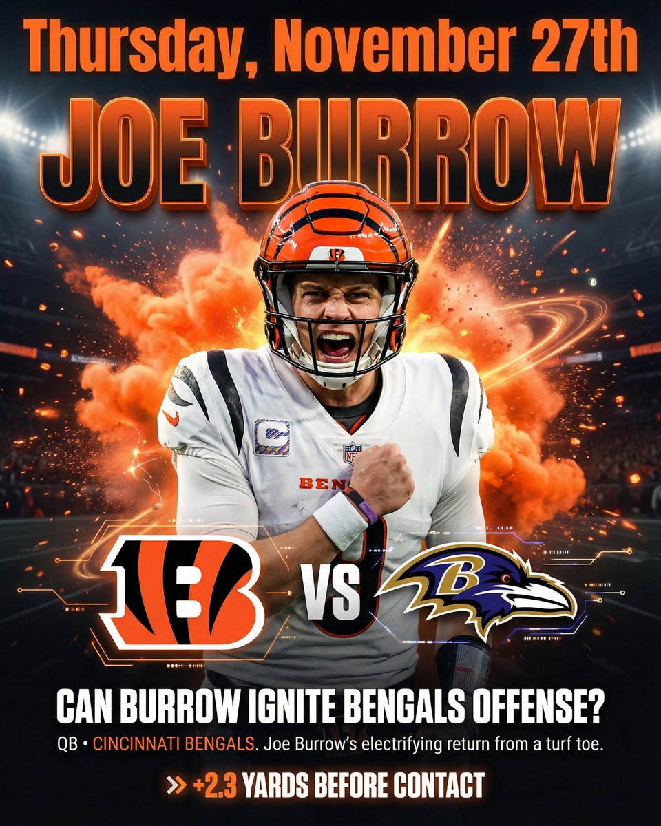 deepchampai's tweet image. 🏈 Joe Burrow NFL Spotlight
Joe Burrow is putting on a show for NFL against Baltimore Ravens.
Jahmyr Gibbs, a dynamic offensive weapon for the Lions, has already hauled in 48 receptions for 380 receiving yards and 3 touchdowns…
Full slides…
#NFL #DeepChampAI #JoeBurrow #CIN…
