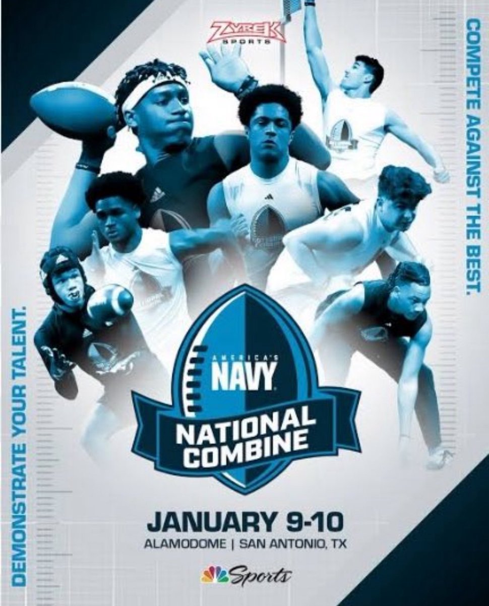 AGTG! Blessed to receive an invite to the <a href="/AABonNBC/">Navy All-American Bowl</a> combine in San Antonio. Can’t wait to show what I can do and compete against the best of the best.! <a href="/sanhodges/">Sandra Hodges</a> <a href="/BrandonHuffman/">Brandon Huffman</a> <a href="/BlairAngulo/">Blair Angulo</a> <a href="/BrianDohn247/">BrianDohn247</a> <a href="/ErikRichardsUSA/">Erik Richards</a> <a href="/alecsimpson5/">Alec Simpson</a> <a href="/LA__WCP/">West Coast Preps Los Angeles</a> <a href="/CoachWestbezzie/">Coach Westbrooks</a> <a href="/drewcasani/">Drew Casani</a>