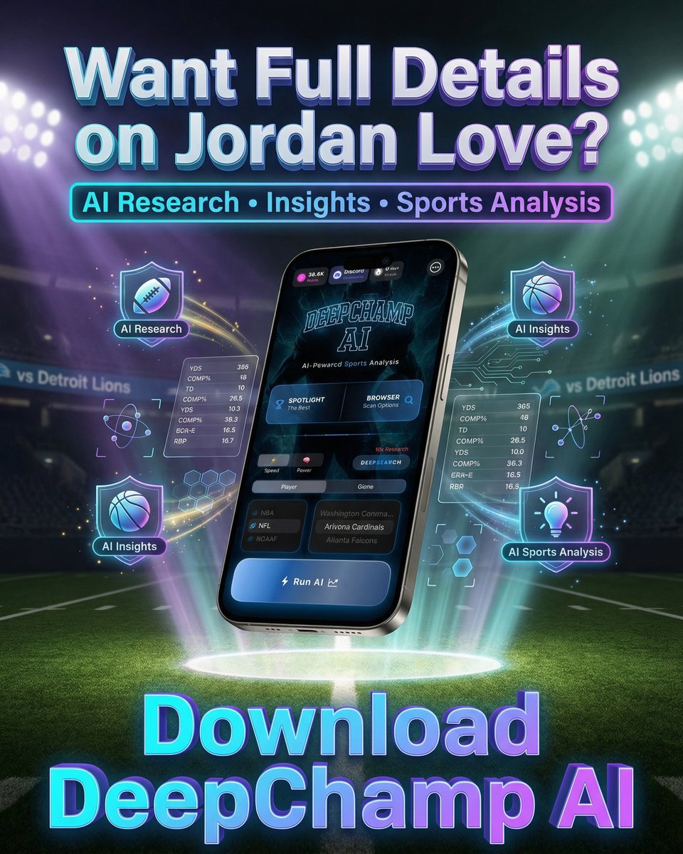 deepchampai's tweet image. 🏈 Jordan Love NFL Spotlight
Jordan Love is putting on a show for NFL against Detroit Lions.
Jahmyr Gibbs, a dynamic offensive weapon for the Lions, has already hauled in 48 receptions for 380 receiving yards and 3 touchdowns…
Full slides…
#NFL #DeepChampAI #JordanLove #GB #DET