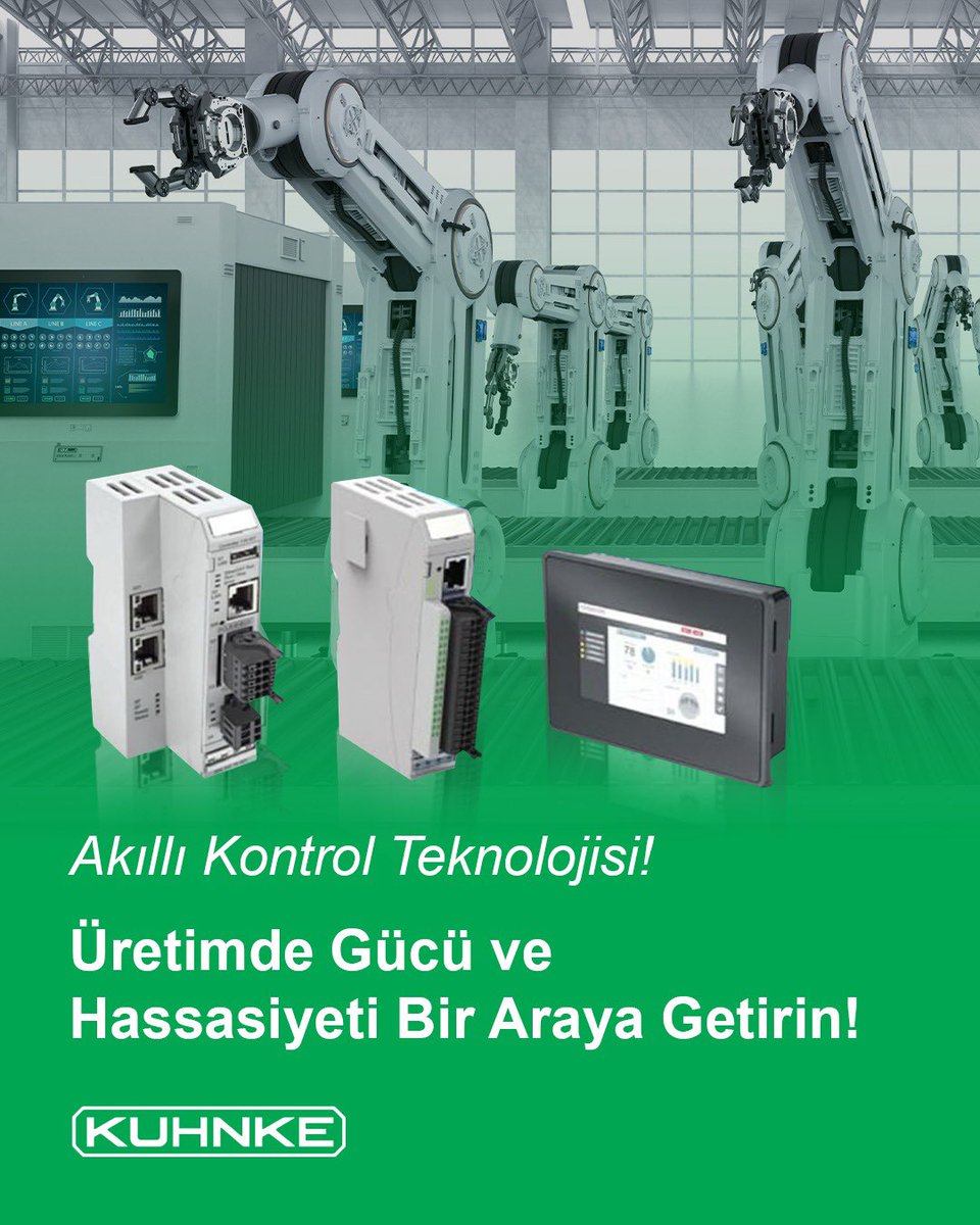 KuhnkeTurkey's tweet image. 🚀 Akıllı Kontrol Teknolojisi! 

FIO Controller 111 &amp;amp; Vico 04 HMI ile makine imalatı, otomasyon ve robotik uygulamalarınızda verimliliği en üst seviyeye taşıyın! 

#kuhnke #kuhnketurkey #plc #FIOcontroller #automation #codesysv3 #control #automation #controlautomation #IOmodules