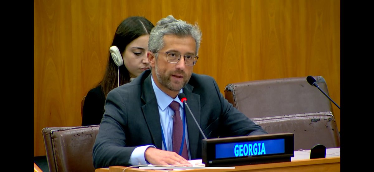 dabesad's tweet image. At UNGA 3rd Committee General Debate, stressed:
- grave HR &amp;amp; humanitarian situation in Russia-occupied Abkhazia&amp;amp;Tskhinvali regions of 🇬🇪;
- UN’s key role in protecting HR;
- need 2 protect victims of conflict, promote gender equality &amp;amp; tackle risks of digital technologies’ misuse