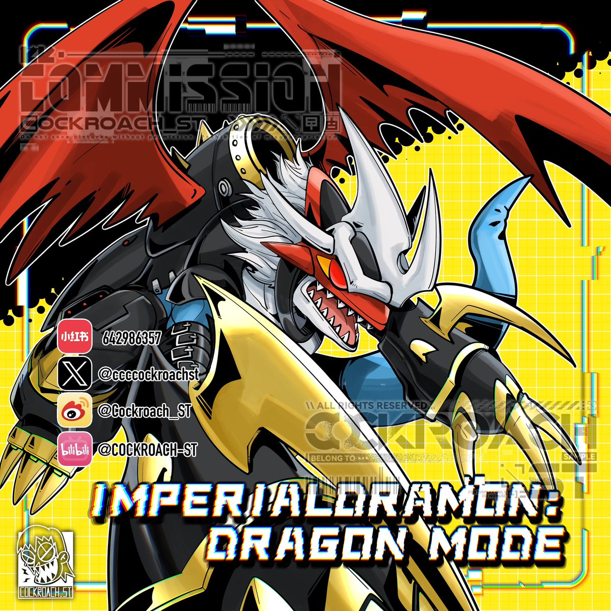 ccccockroachst's tweet image. Imperialdramon: Dragon Mode