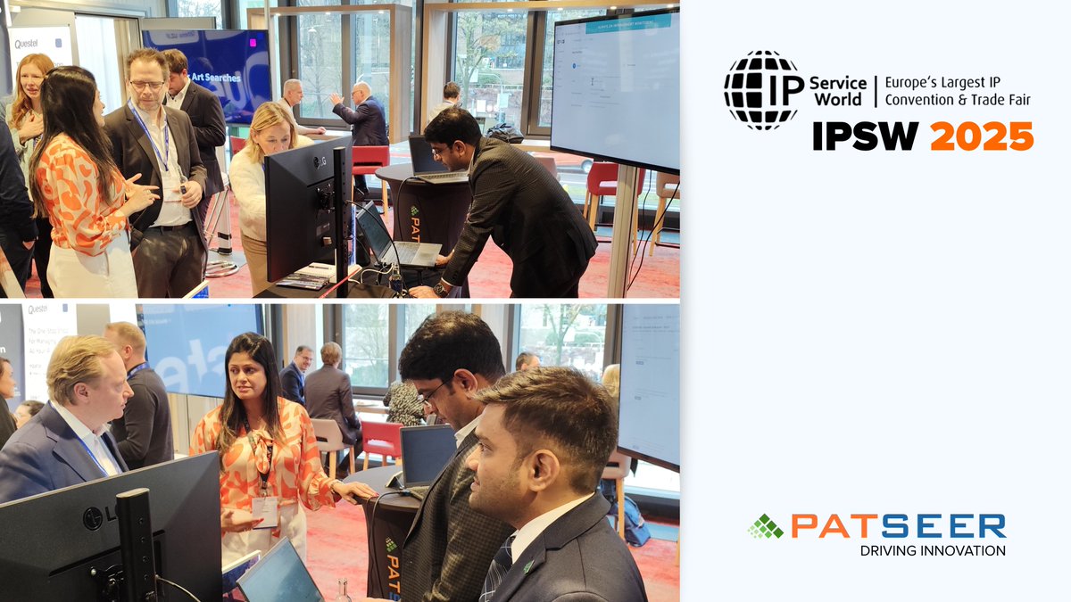 gridlogics's tweet photo. Thank you to everyone who visited our booth. It was great demonstrating how PatSeer helps make patent search and analysis faster and more practical for day-to-day IP work.

#PatSeer #IPServiceWorld #PatentIntelligence #PatentSearch #IPAnalytics #IPSW25 https://t.co/uWsnturbjV
