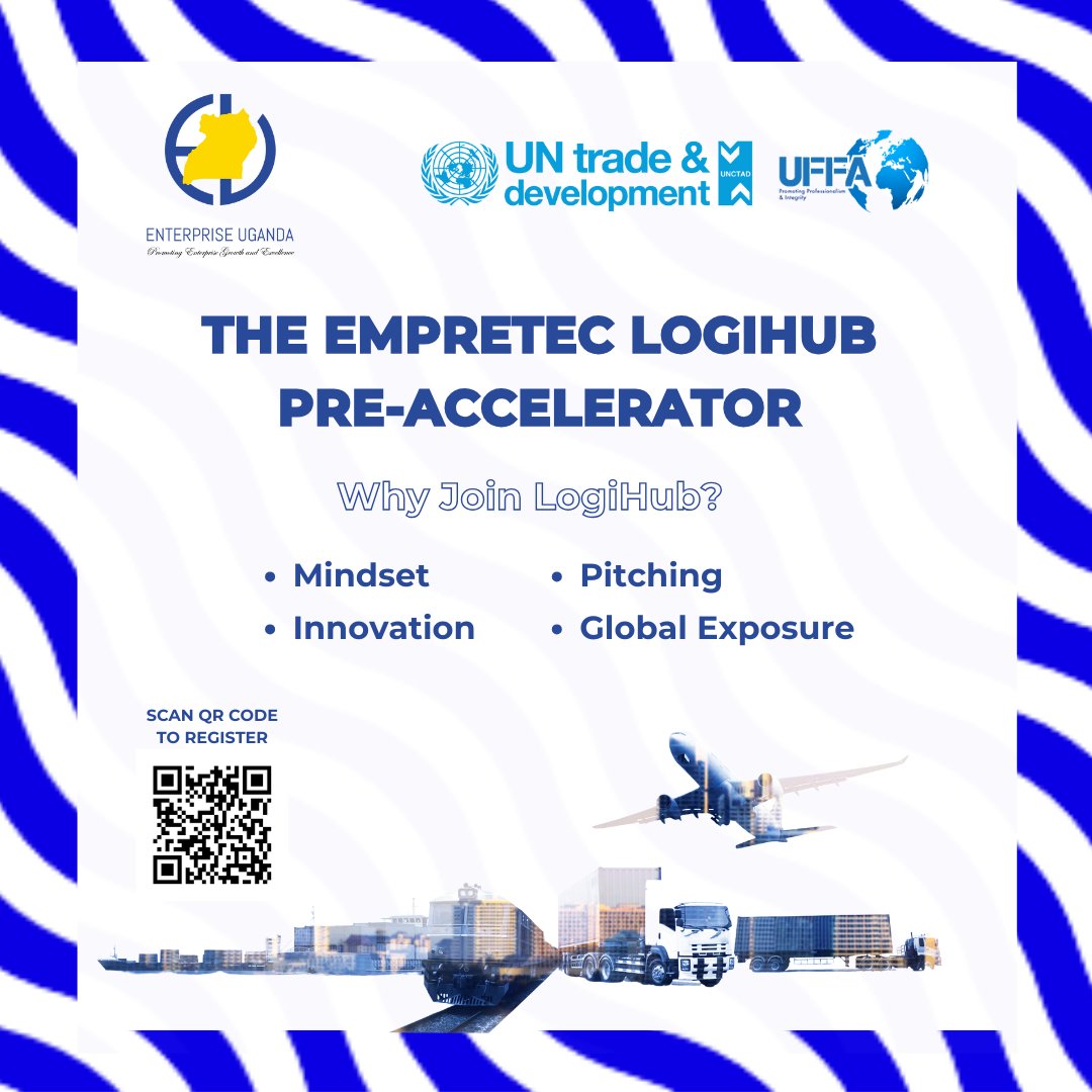 EntUganda's tweet image. Why join Logihub? 📌

Innovation in logistics is reshaping African trade and young entrepreneurs are leading it. LogiHub equips you with the skills to design, test and pitch a scalable logistics solution.

Whether you&apos;re a student, early-stage entrepreneur, or working…