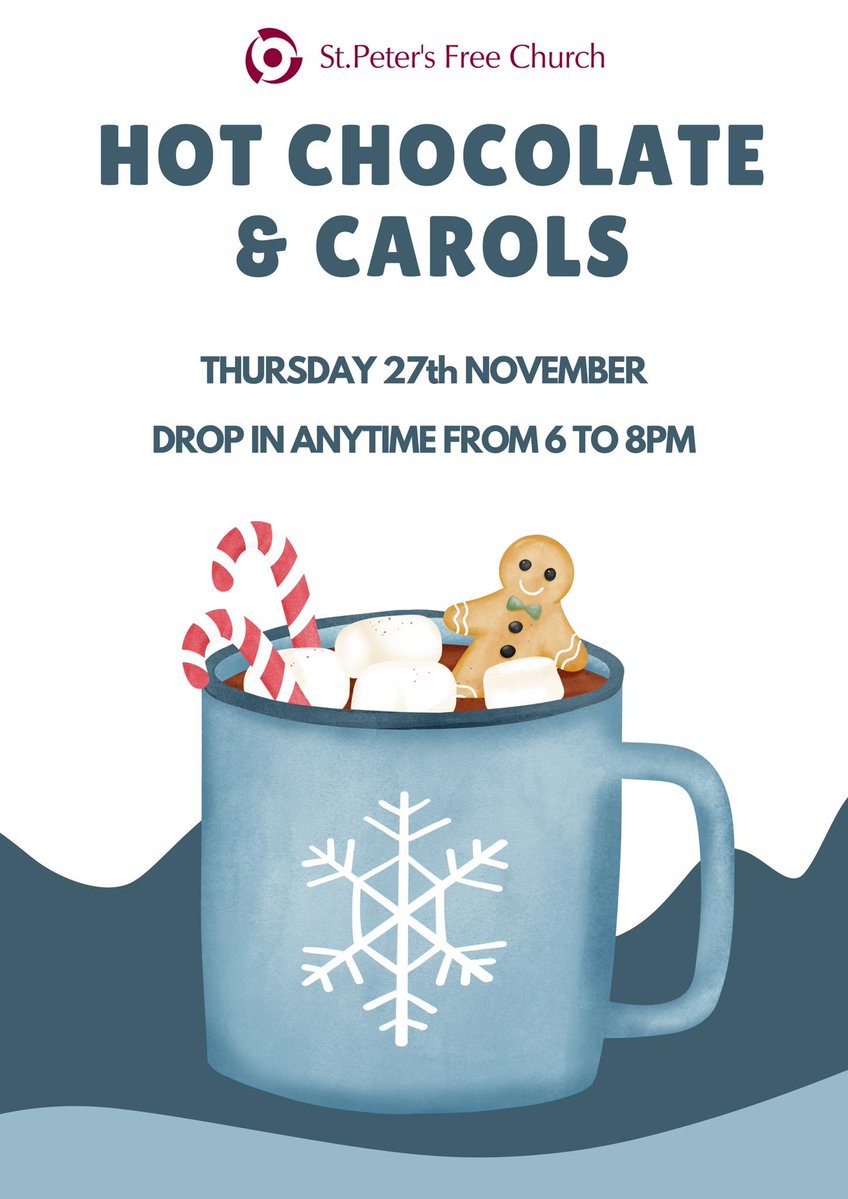 dundeewestend's tweet image. On the opening night of @WEndChristmas and during Winter WestFest, @stpeters_dundee is opening tomorrow evening between 6pm and 8pm.

Feel free to pop in to the church for some free hot chocolate and carol singing. 

All welcome!

#dundeewestend