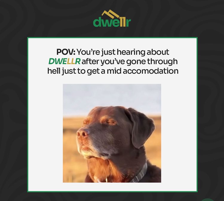 You just discovered #DWELLR after fighting your current landlord, dragging 3 agents, and paying inspection fees 😩💀

You know that agent back-and-forth wahala? Yeah, we don’t do that here.
Find verified listings, transparent prices &amp; stress-free rent with DWELLR 💚
#DWELR