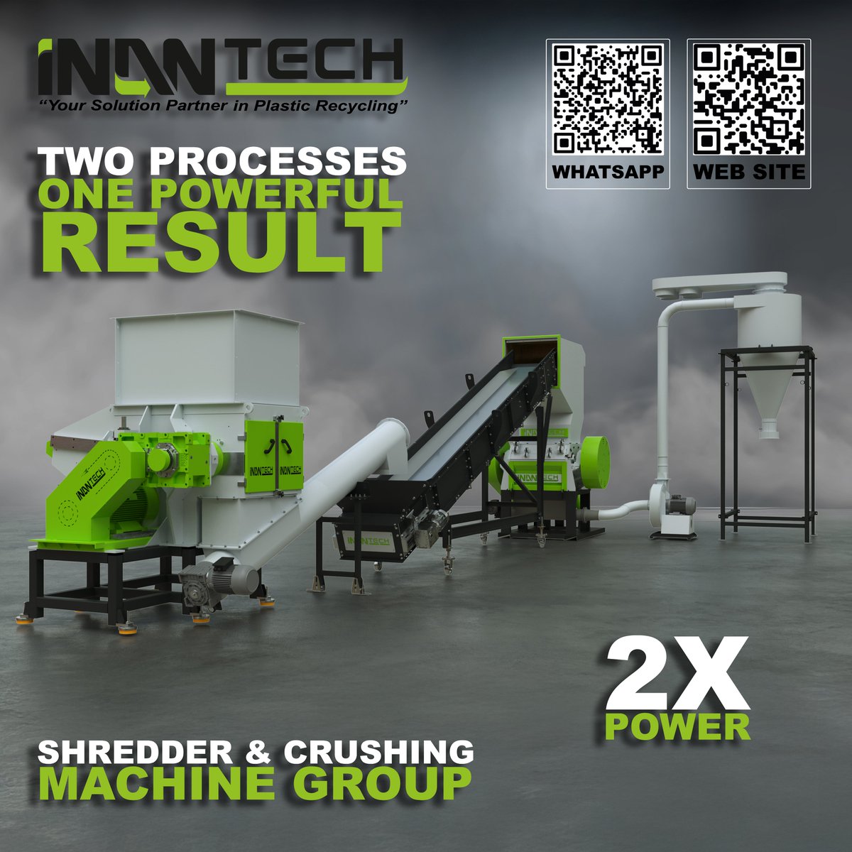 InanTech's tweet image. İnan Tech’in shredder + kırma makinesi çözümüyle plastik geri dönüşümünde daha akıcı, daha güçlü ve daha verimli bir proses mümkün.

Tek akışta yüksek hacim → hassas kırma → mükemmel sonuç.

#InanTech #Shredder #KırmaMakinesi #Recycling #PlasticRecycling #MachineGroup