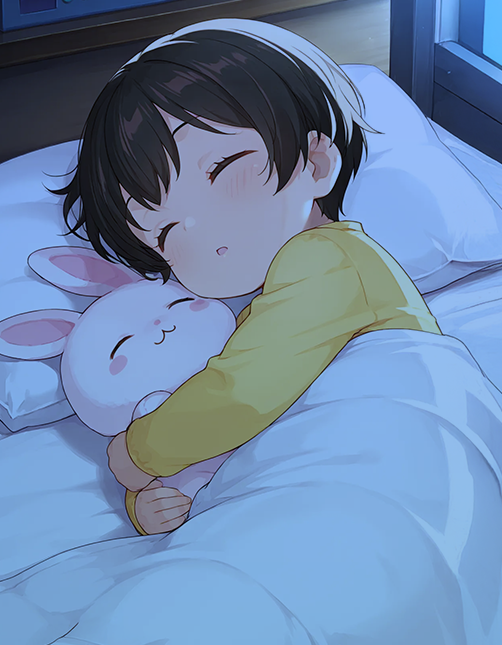 試行錯誤の末シーツをかぶって寝てくれるようになりました。
AI出力では難しいと思うポーズや構図は色々とありますが、
こちらが想定した難しいポーズを出力できると嬉しいですね。
#AIイラスト